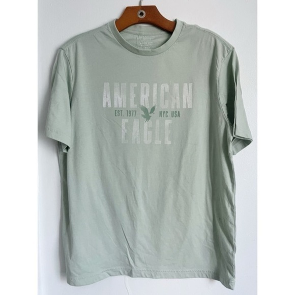American Eagle Outfitters • Men’s Mint Pale Green Graphic Tee Super Soft - Picture 1 of 4